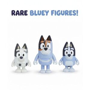 Bluey Rare Figure Set – Uncle Stripes, Muffin & Socks‎ Collectible 3-Pack